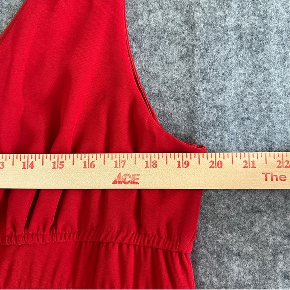 JONATHAN MARTIN Sleeveless Tiered Dress Red Style 2986503Y Size 16 - Picture 4 of 9